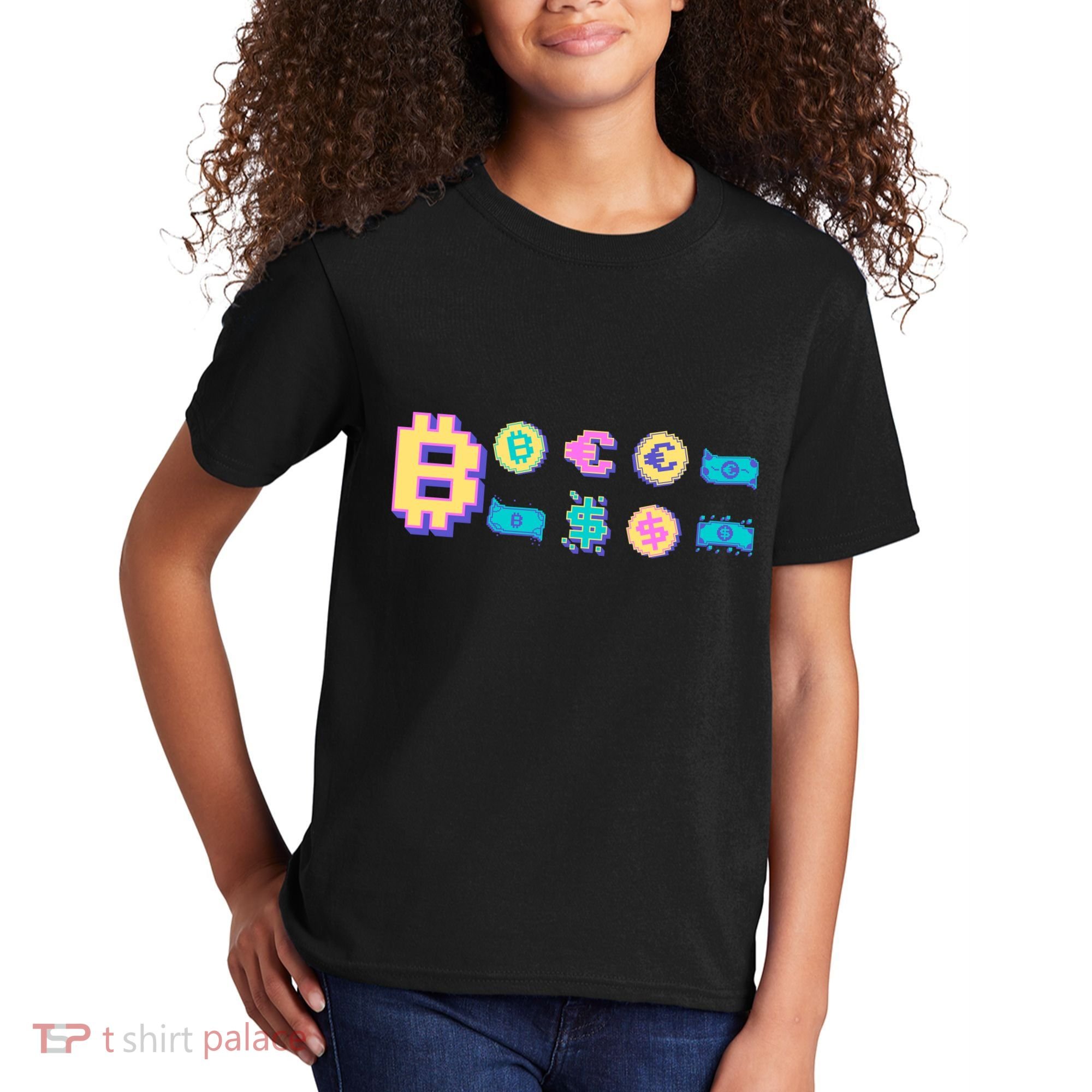 Bitcoin Pixelated Kids T-Shirt