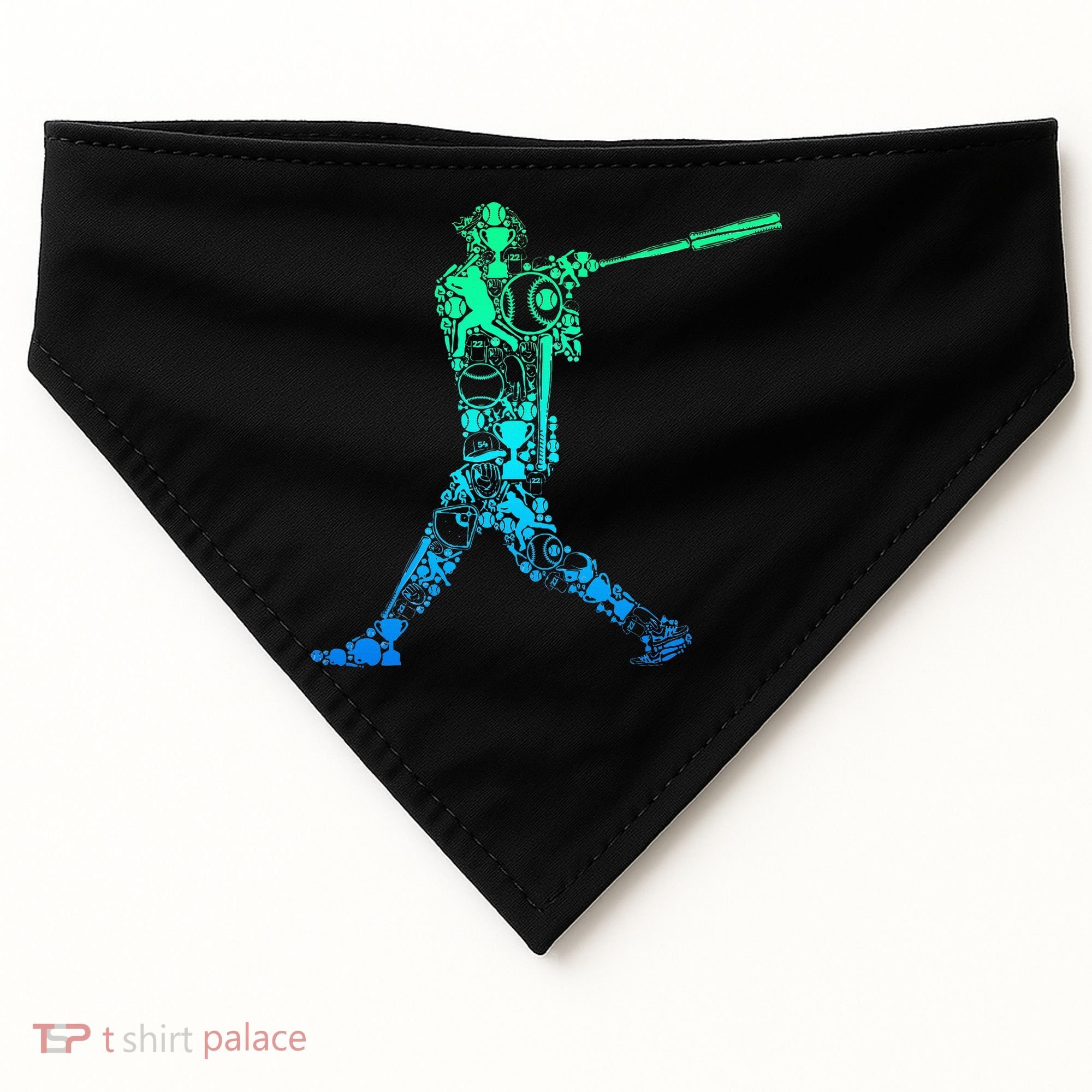 Baseball Player Batter USA-Made Doggie Bandana