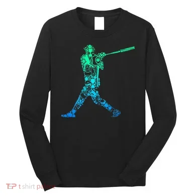Baseball Player Batter Long Sleeve Shirt
