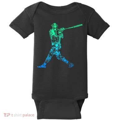 Baseball Player Batter Baby Bodysuit
