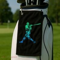Baseball Player Batter Golf Towel thumb 2