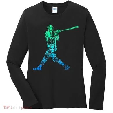Baseball Player Batter Women's Long Sleeve Shirt