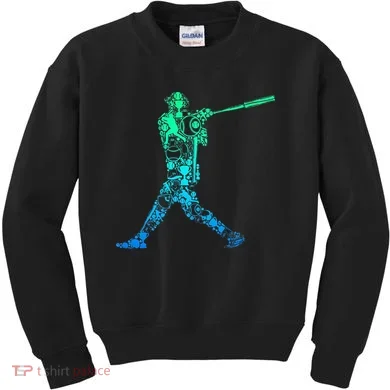 Baseball Player Batter Kids Sweatshirt