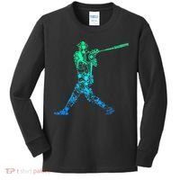 Baseball Player Batter Kids Long Sleeve Shirt thumb 0