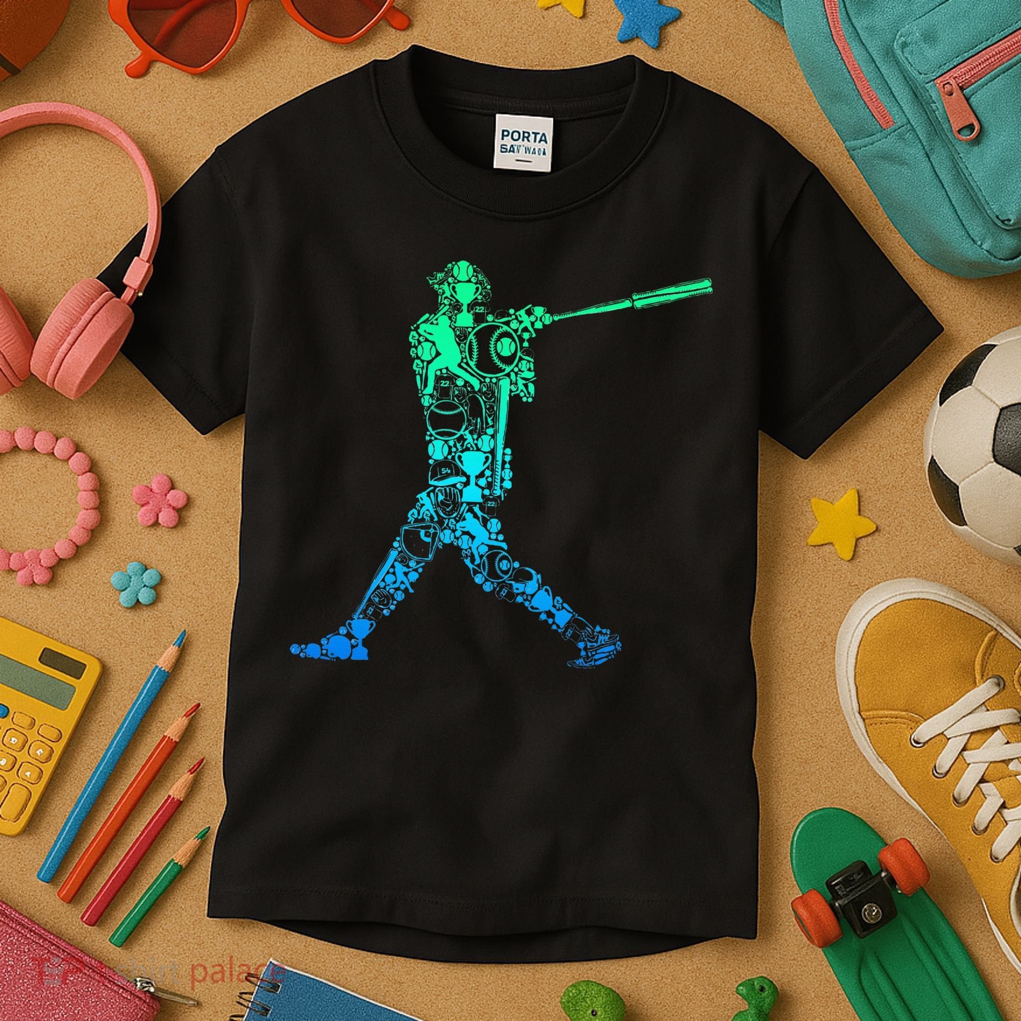 Baseball Player Batter Kids T-Shirt