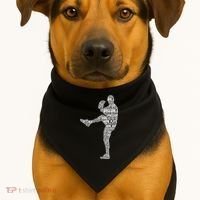 Baseball Pitcher USA-Made Doggie Bandana thumb 1