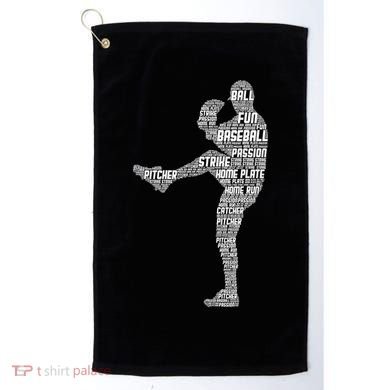 Baseball Pitcher Golf Towel