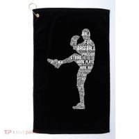Baseball Pitcher Golf Towel thumb 0