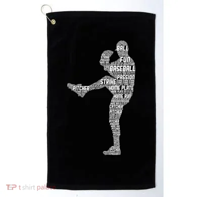 Baseball Pitcher Golf Towel