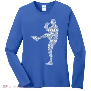 Baseball Pitcher Women's Long Sleeve Shirt