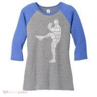 Baseball Pitcher Women's Tri-Blend 3/4-Sleeve Raglan Shirt thumb 0