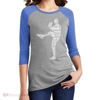 Baseball Pitcher Women's Tri-Blend 3/4-Sleeve Raglan Shirt thumb 2