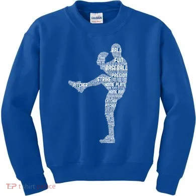 Baseball Pitcher Kids Sweatshirt