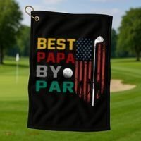 Best Papa By Par Golf Towel thumb 1