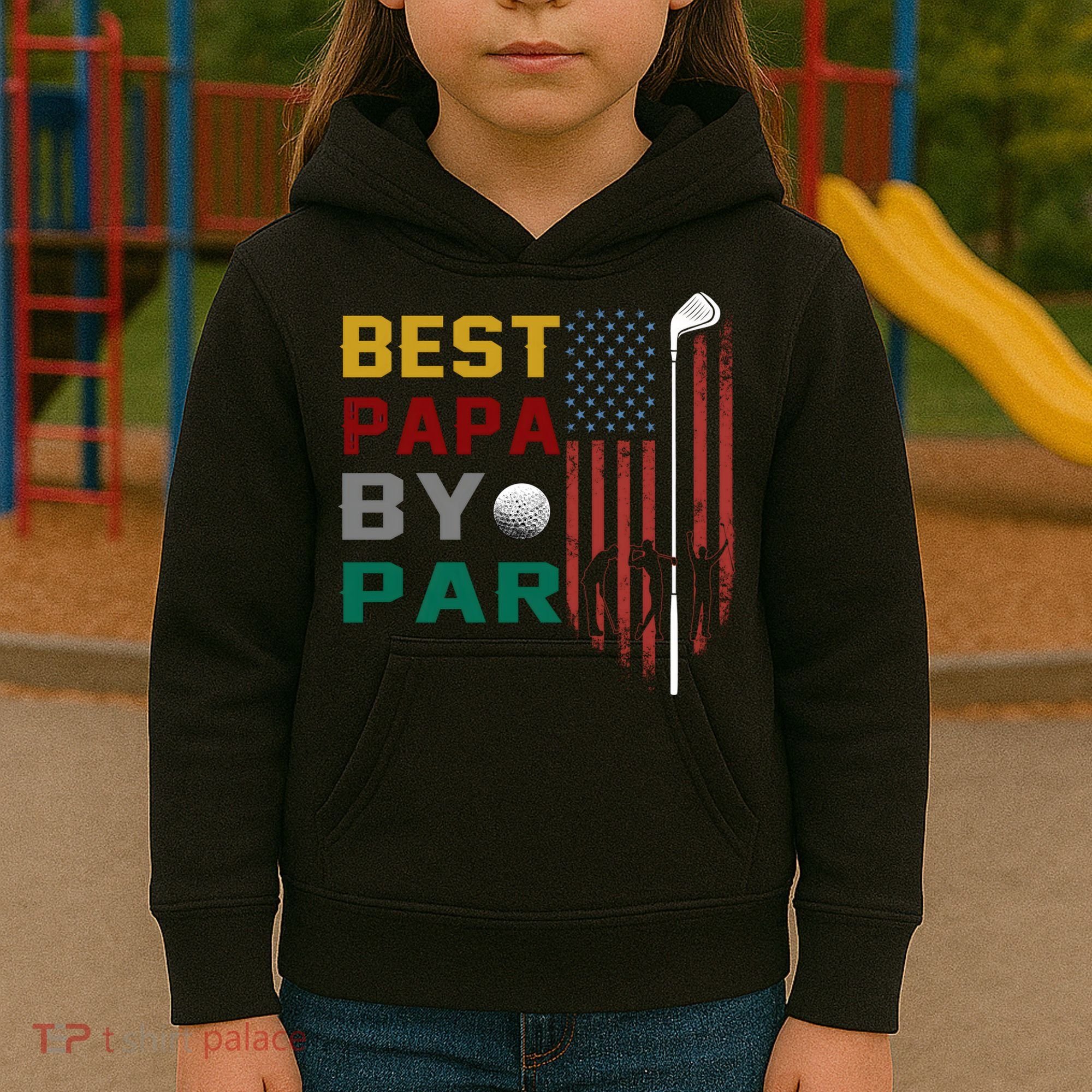 Best Papa By Par Kids Hoodie
