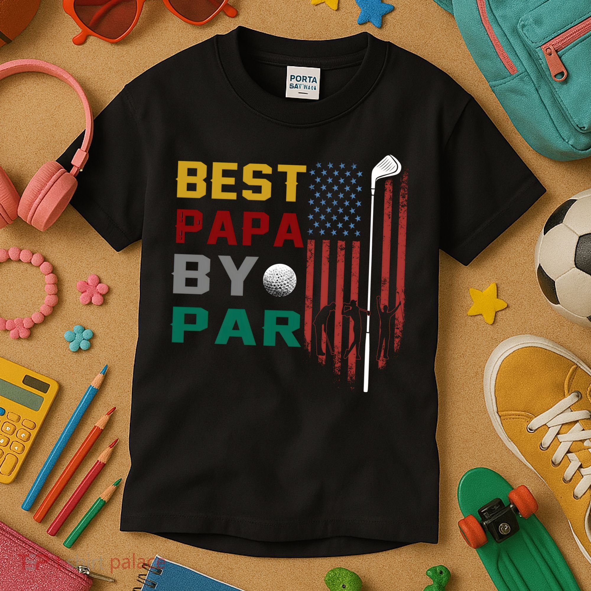 Best Papa By Par Kids T-Shirt