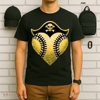 Baseball Pirate Baseball Player T-Shirt thumb 6