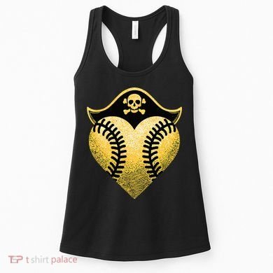 Baseball Pirate Baseball Player Women's Tank Top
