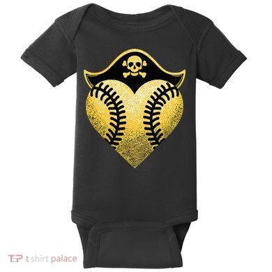 Baseball Pirate Baseball Player Baby Bodysuit
