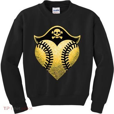 Baseball Pirate Baseball Player Kids Sweatshirt