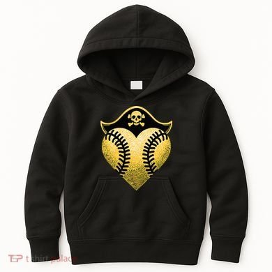 Baseball Pirate Baseball Player Kids Hoodie