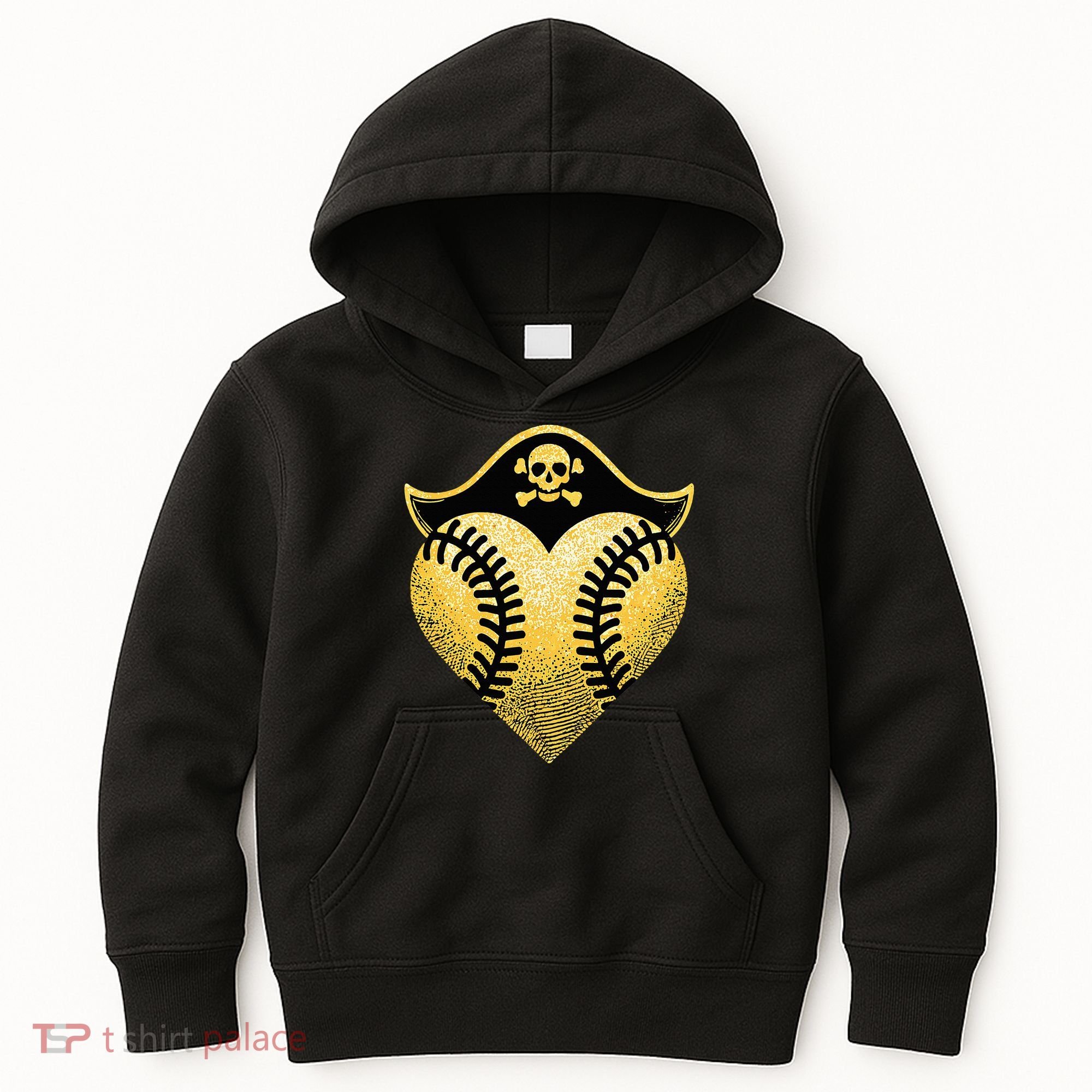 Baseball Pirate Baseball Player Kids Hoodie