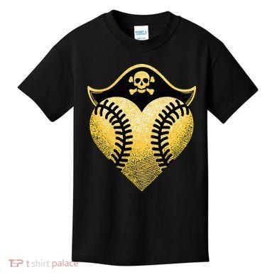 Baseball Pirate Baseball Player Kids T-Shirt