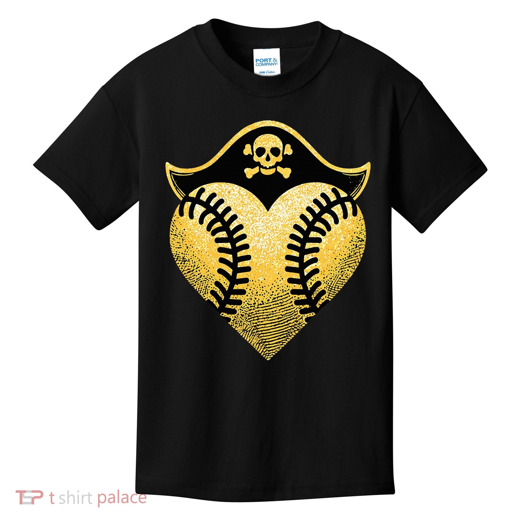 Baseball Pirate Baseball Player Kids T-Shirt
