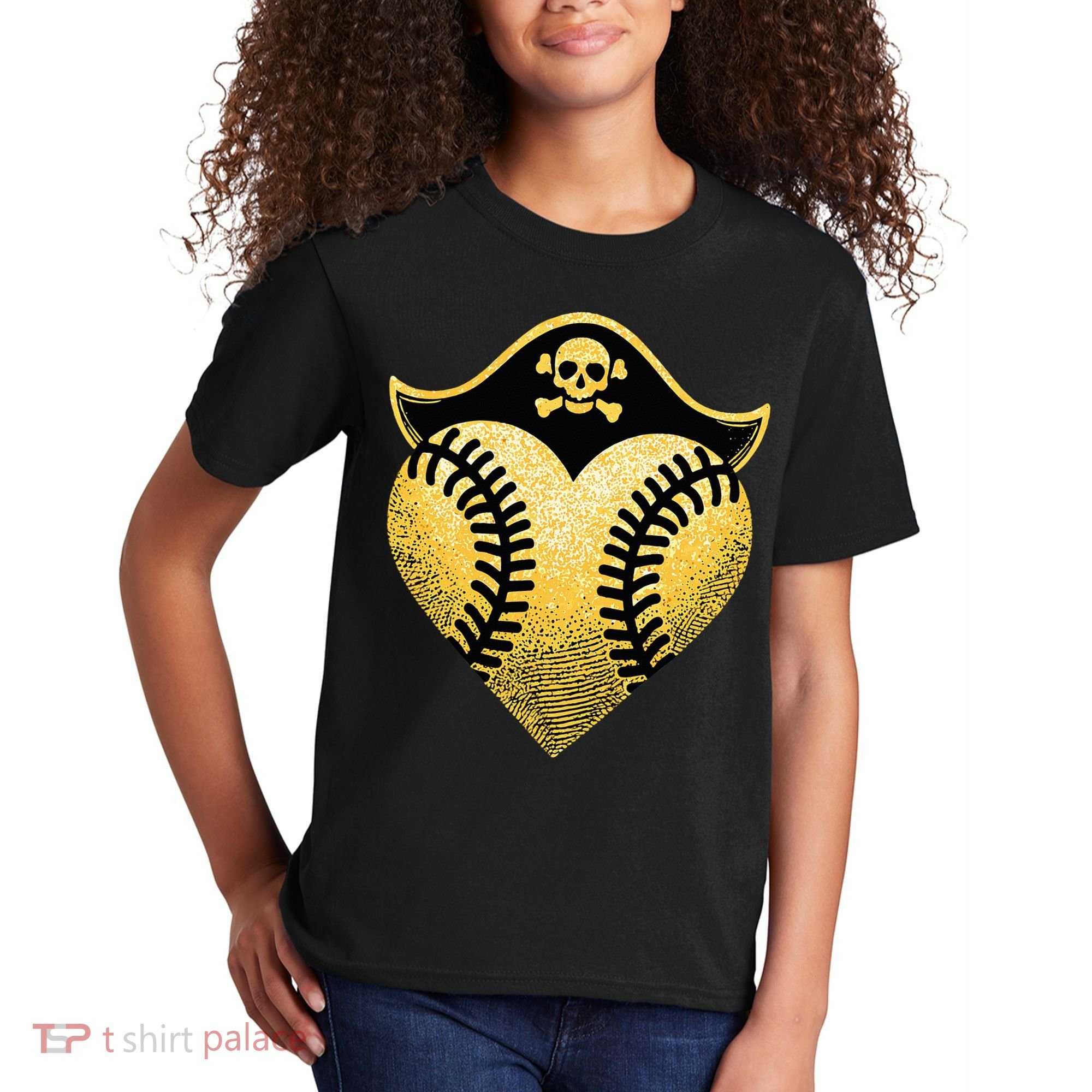 Baseball Pirate Baseball Player Kids T-Shirt