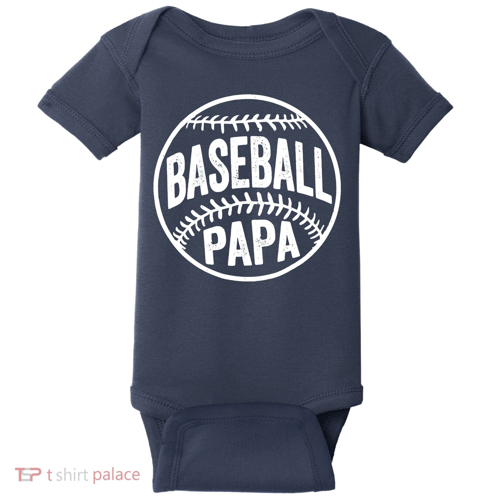 Baseball Papa Baby Bodysuit