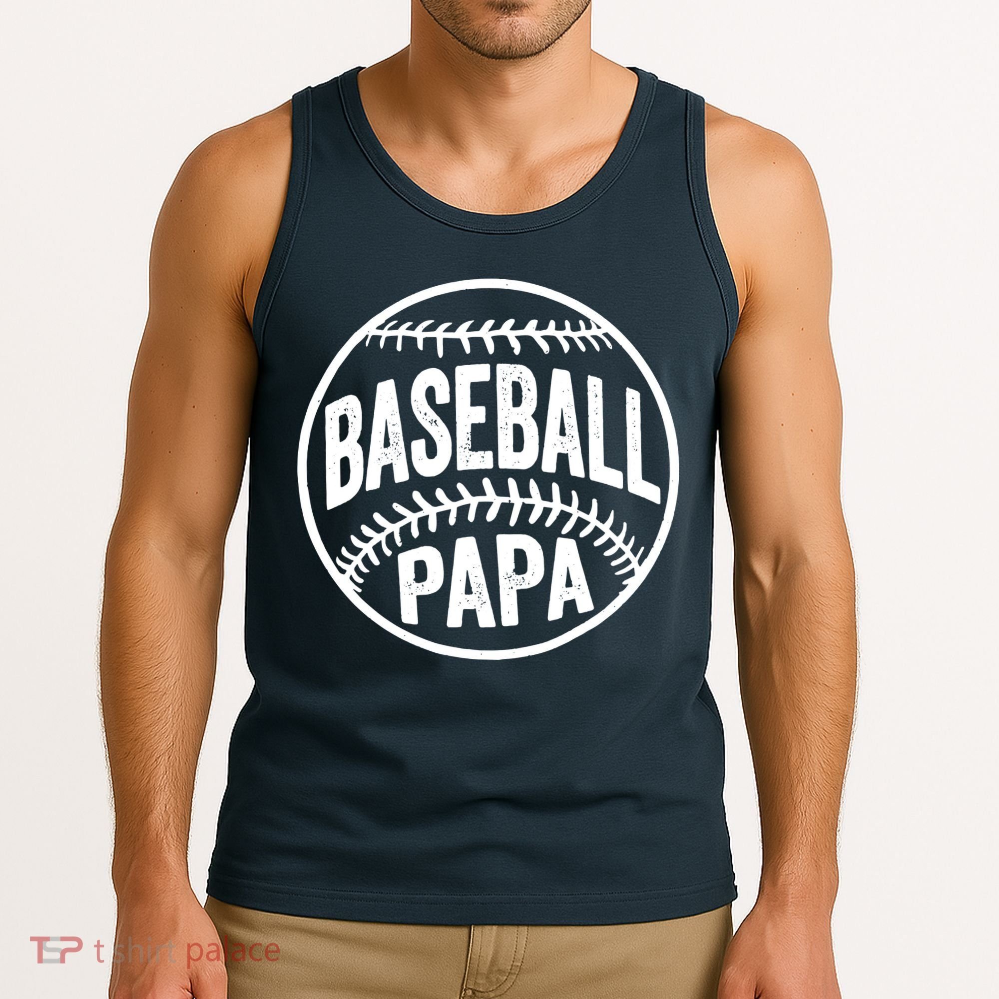 Baseball Papa Tank Top