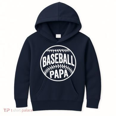 Baseball Papa Kids Hoodie