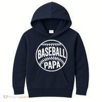 Baseball Papa Kids Hoodie thumb 0