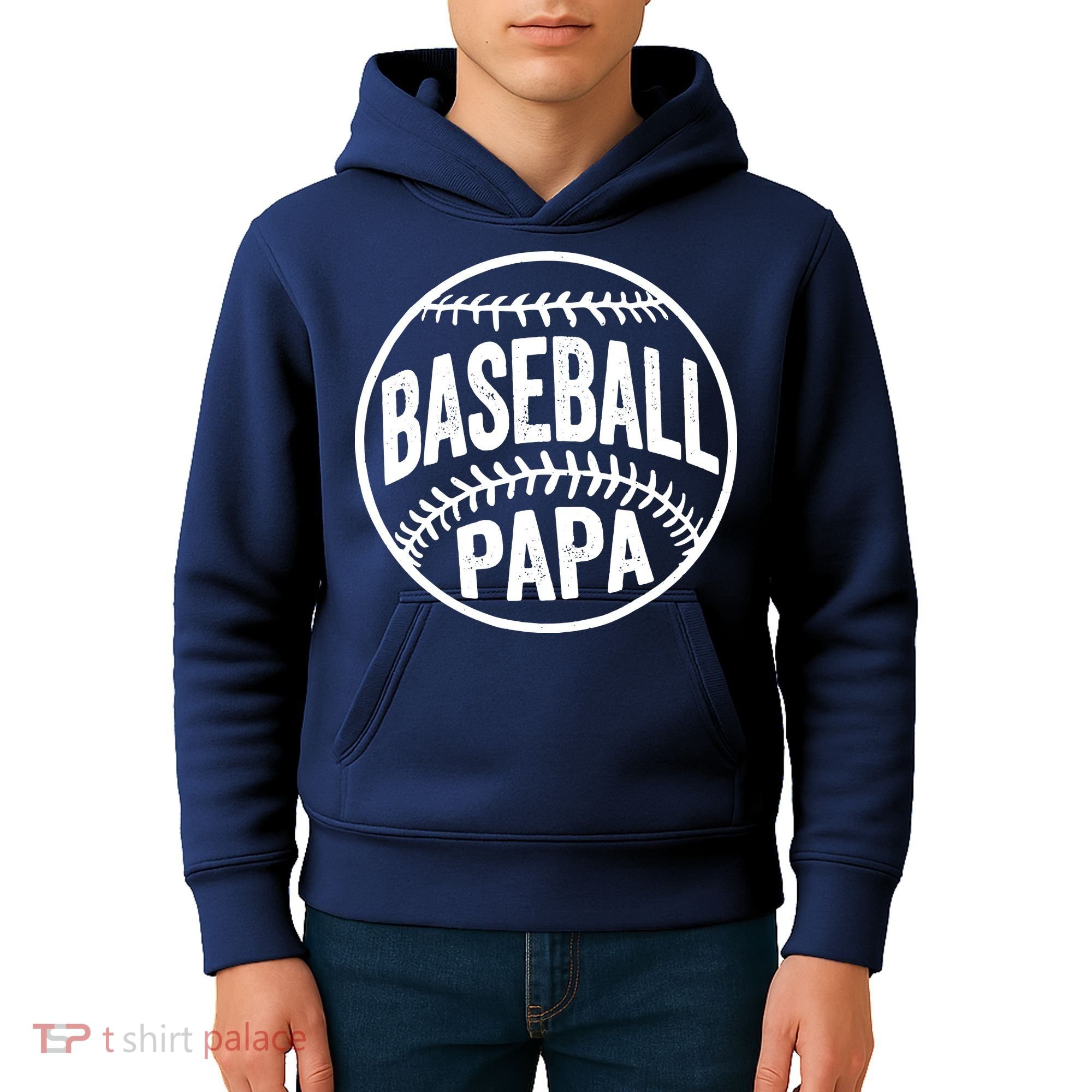Baseball Papa Kids Hoodie