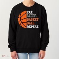 Basketball Player Boy Eat Sleep Basketball Repeat Women's Sweatshirt thumb 0