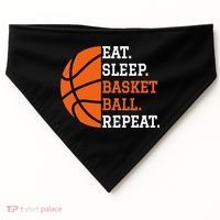 Basketball Player Boy Eat Sleep Basketball Repeat USA-Made Doggie Bandana thumb 0