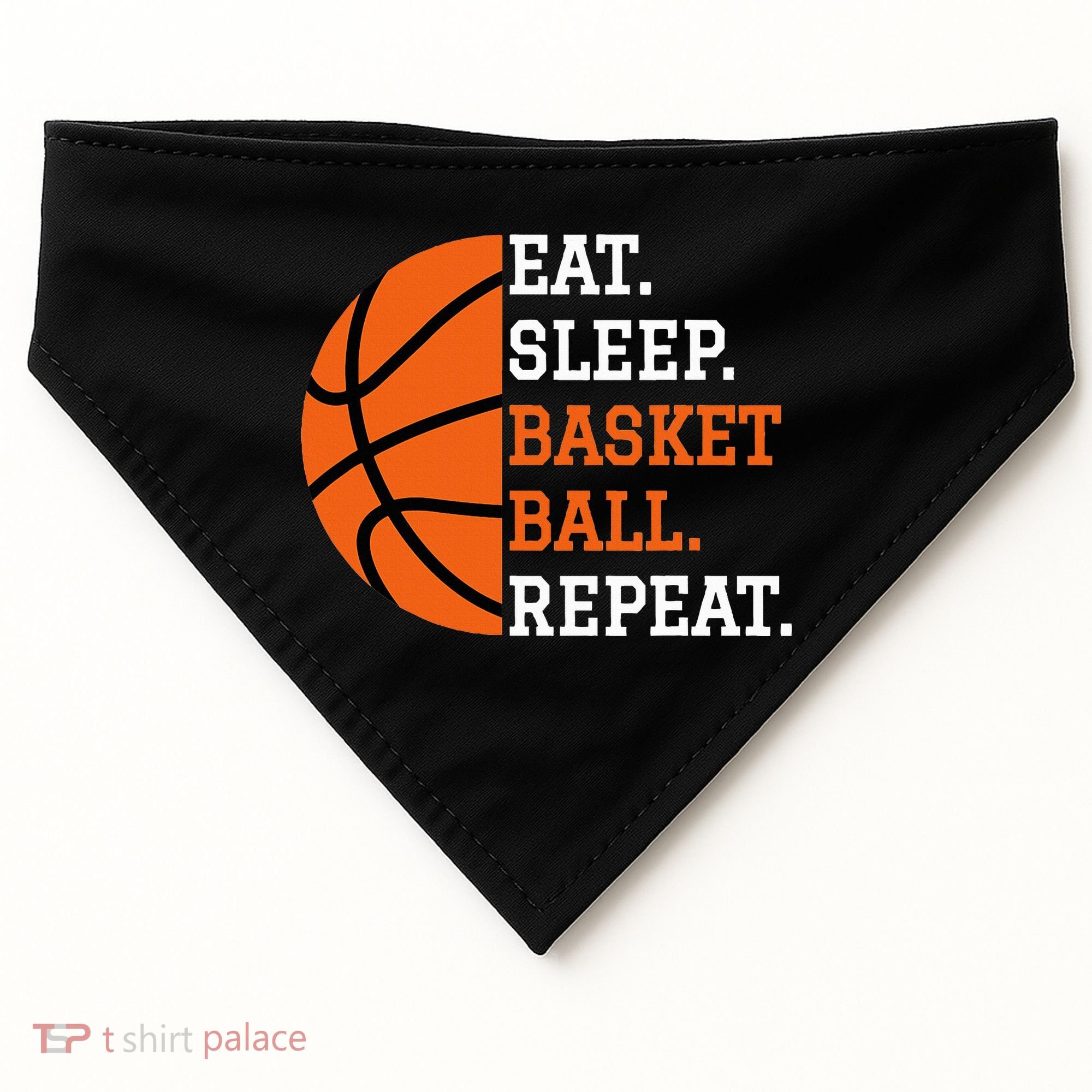 Basketball Player Boy Eat Sleep Basketball Repeat USA-Made Doggie Bandana