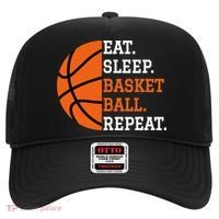 Basketball Player Boy Eat Sleep Basketball Repeat Hat thumb 0