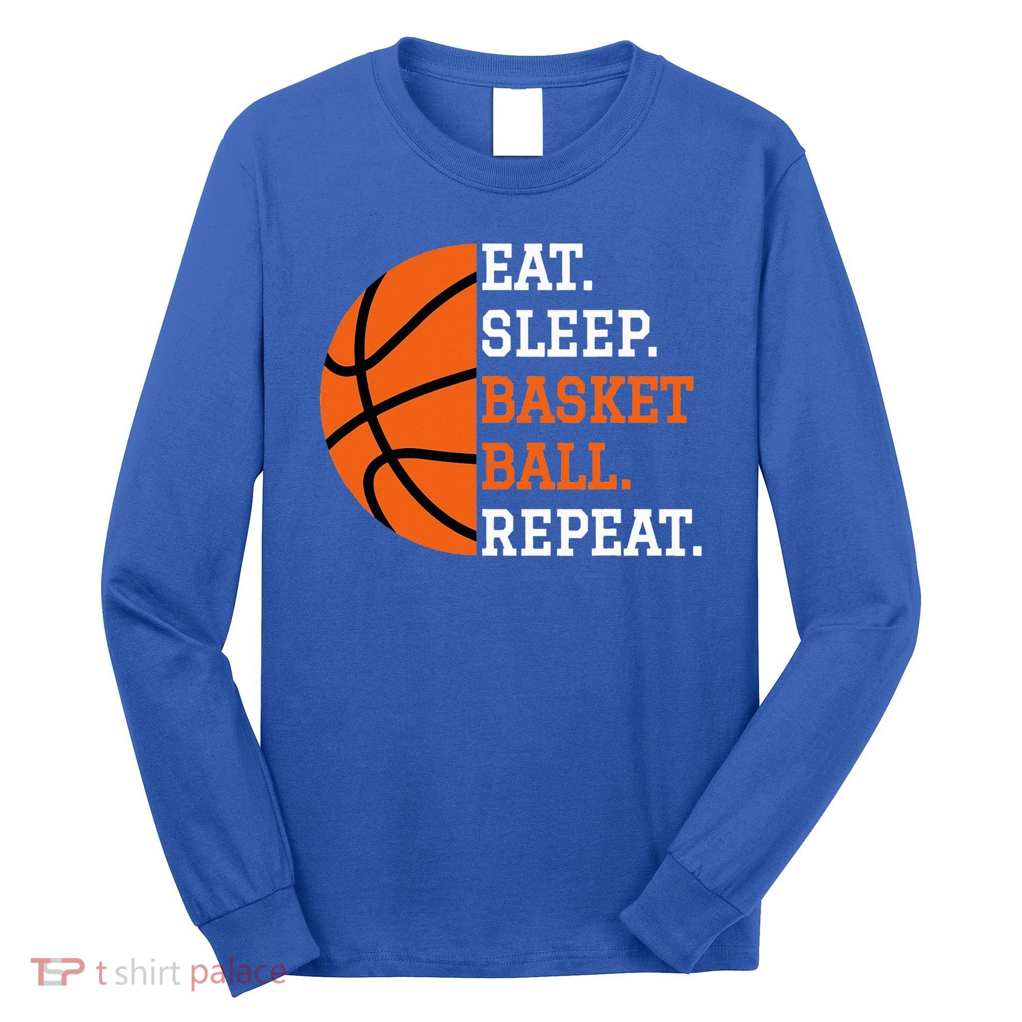 Basketball Player Boy Eat Sleep Basketball Repeat Long Sleeve Shirt