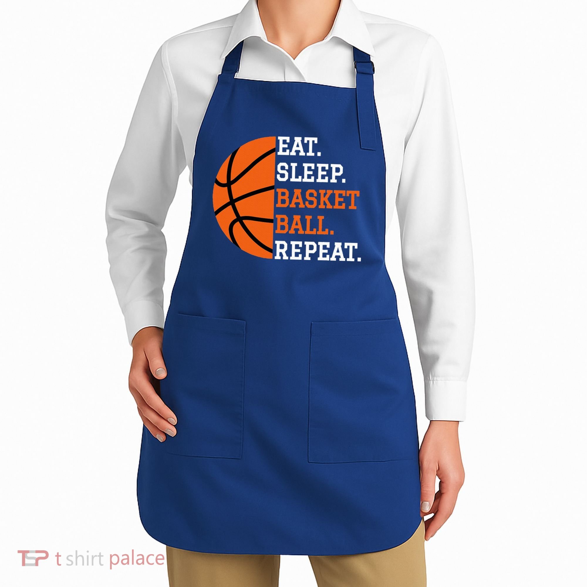 Basketball Player Boy Eat Sleep Basketball Repeat Apron
