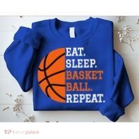 Basketball Player Boy Eat Sleep Basketball Repeat Sweatshirt thumb 2
