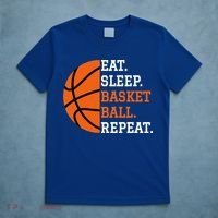 Basketball Player Boy Eat Sleep Basketball Repeat T-Shirt thumb 5