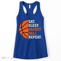 Basketball Player Boy Eat Sleep Basketball Repeat Women's Tank Top thumb 0