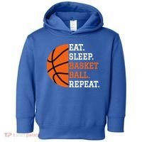 Basketball Player Boy Eat Sleep Basketball Repeat Toddler Hoodie thumb 0