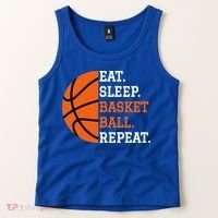 Basketball Player Boy Eat Sleep Basketball Repeat Tank Top thumb 2