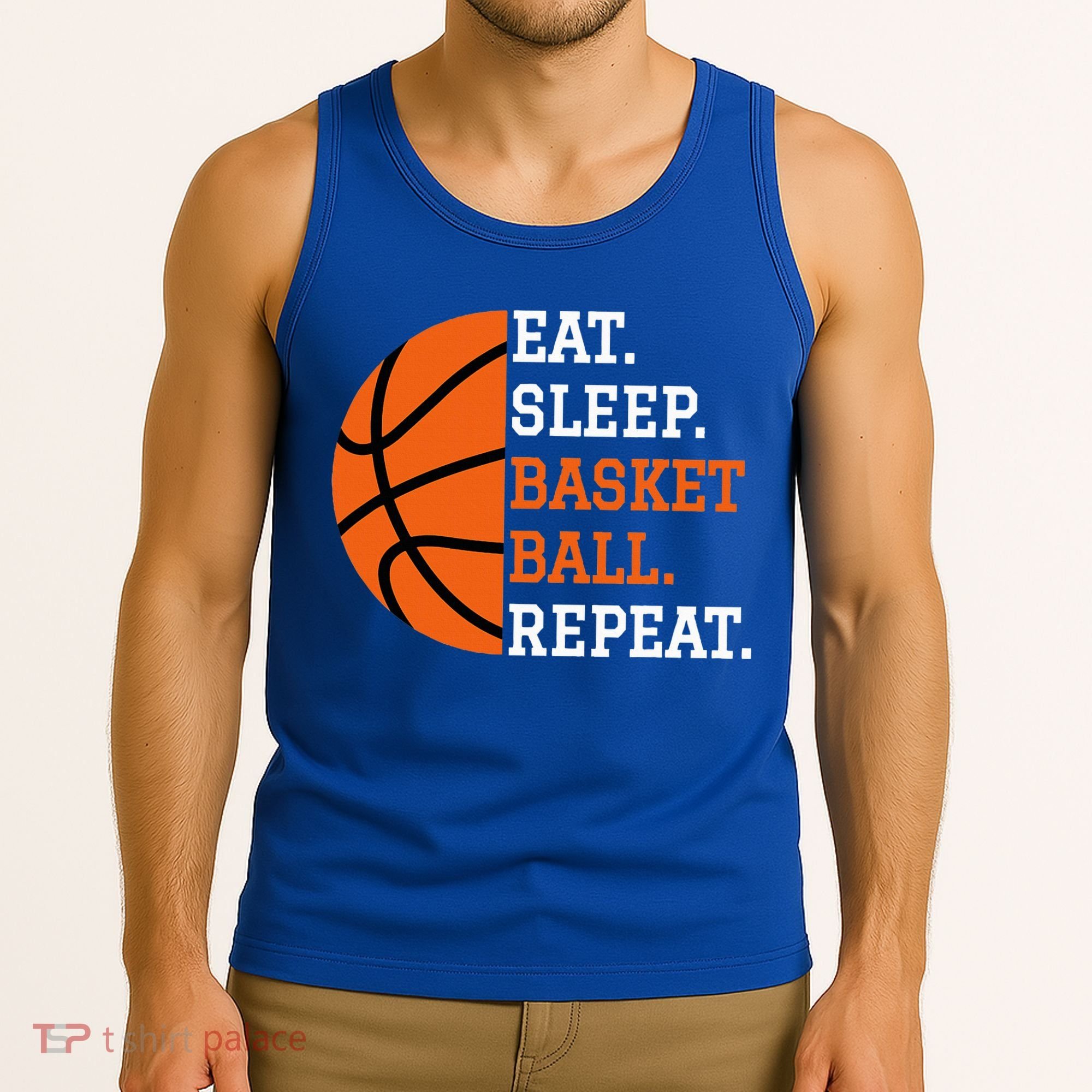 Basketball Player Boy Eat Sleep Basketball Repeat Tank Top