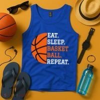 Basketball Player Boy Eat Sleep Basketball Repeat Tank Top thumb 4