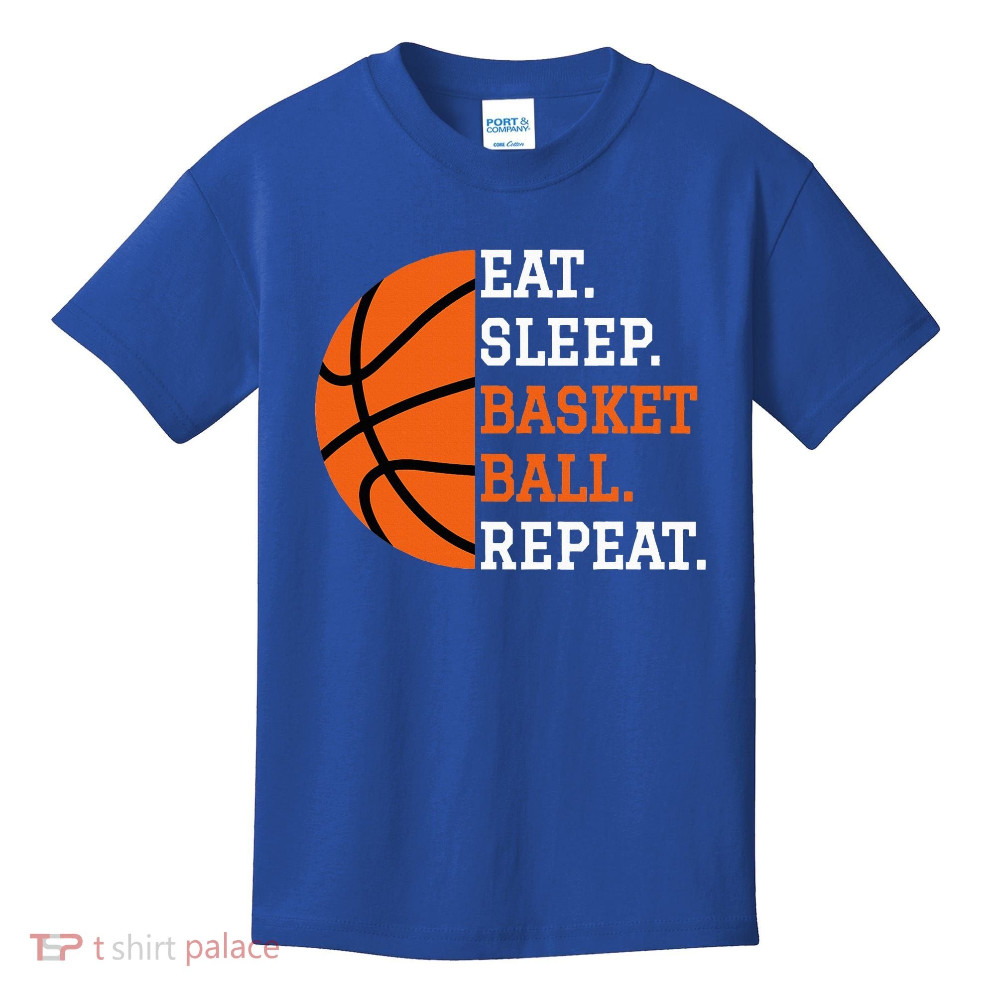 Basketball Player Boy Eat Sleep Basketball Repeat Kids T-Shirt