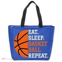 Basketball Player Boy Eat Sleep Basketball Repeat Tote Bag thumb 0