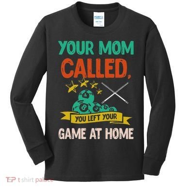 Billiard Player Billard 8 Ball Pool Kids Long Sleeve Shirt
